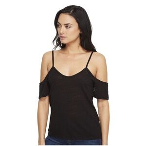 Revolve LNA Off The Shoulder Tee Top T-shirt Short Sleeve Black Size Small